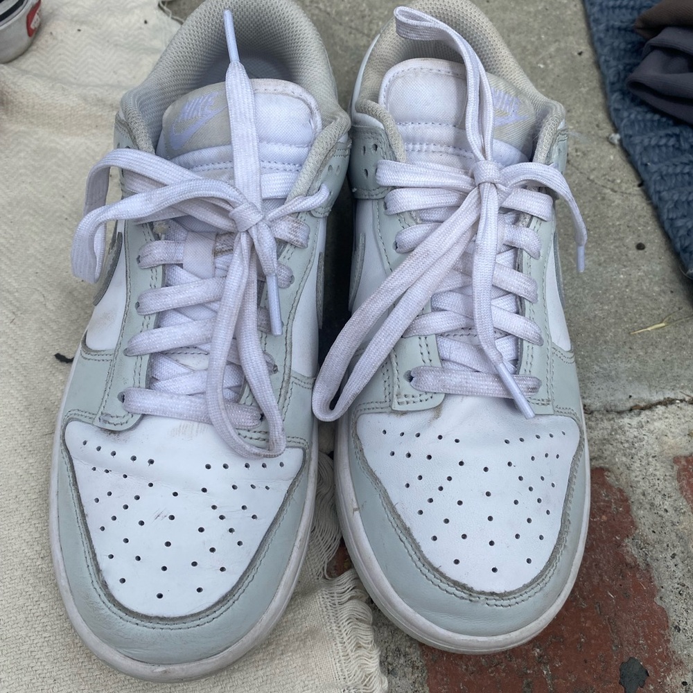 Nike White and Gray Low-Top Sneakers Wolf Grey women's shoes